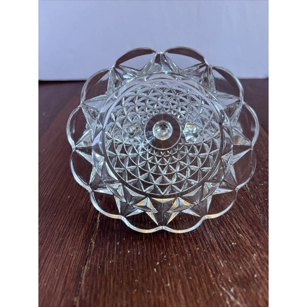 Laced‎ Edge Clear by Imperial Glass Ohio Double Light Candle Stick
